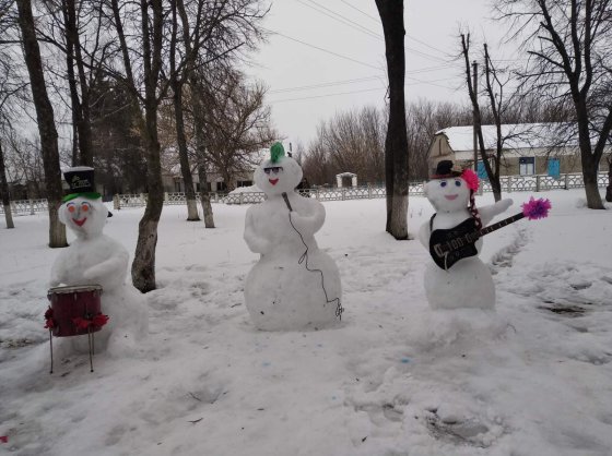 В Есманьській громаді пройшов конкурс снігових скульптур